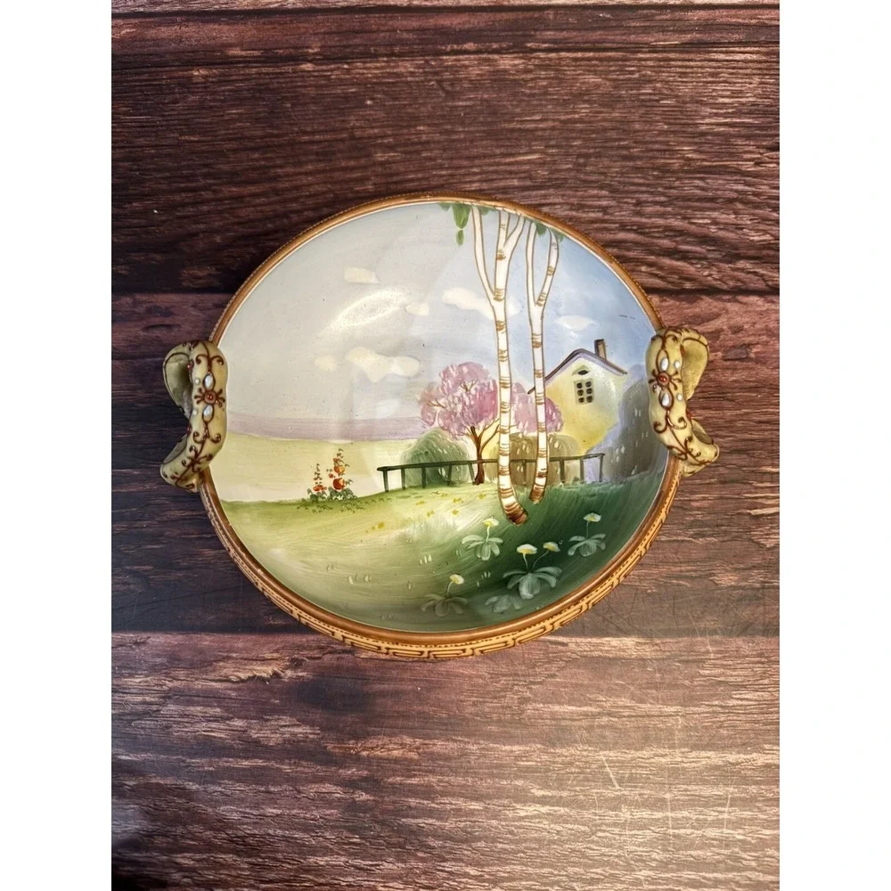 Beautiful Vintage Nippon Porcelain Hand Painted Bowl